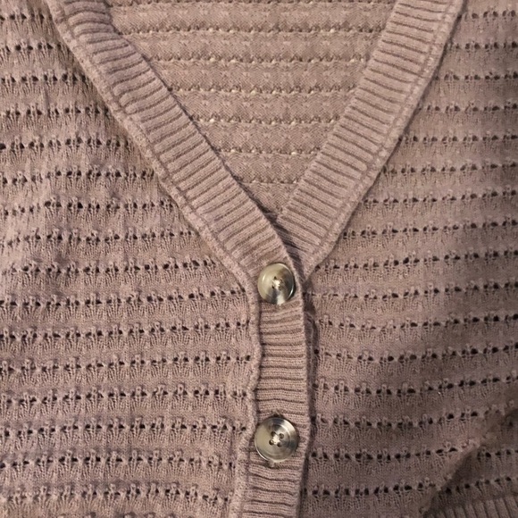 Cropped Knit 3/4 Sleeve Cardigan Sweater Button Down- Mossimo Supply - Picture 3 of 4